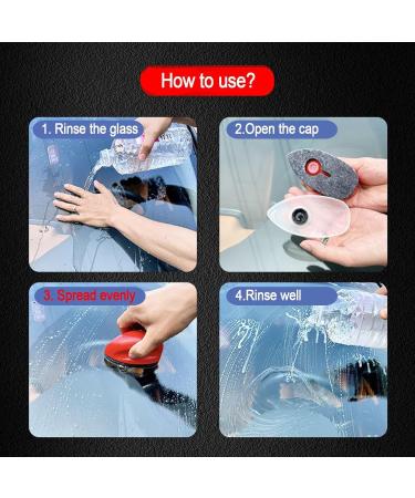 Glass Cool Glass Cool Windshield Cleaner Powerful Windshield Cleaner & Oil Film Remover Car Glass Cleaning Mouse for All Glass Surfaces (3pcs) - Buy Online on GoSupps.com