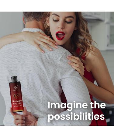 Love Gift Set - Organic Massage Oils Chocolate Body Paint & Scented Candle | Perfect Valentine’s Day Couples Gift | 9 Piece Romantic Travel Kit - Buy Online on GoSupps.com