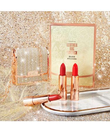  LINGJIONG 3 Matte Velvet Lipsticks with Chain Bag - Lip Makeup Kit - Long-Lasting Cream - Pigmented Lip Stains - Waterproof Lingjiong - Buy Online on GoSupps.com
