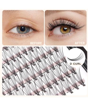 Bodermincer 240 Bundles D Curl 10D 0.1mm Individual Eyelash Extensions - Natural Cluster Lashes (8mm) for International Shipping - Buy Online on GoSupps.com