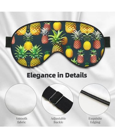 Tropical Fruits Pineapple Print Eye Mask - Unisex Soft Comfortable Light-Blocking Sleeping Mask - Buy Online on GoSupps.com