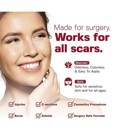 Medical Grade Silicone Scar Sheets for Surgery & Keloids - 5 Pack Silicone Strips for C Section, Hypertrophic Scars - Physician Formulated - Buy Online on GoSupps.com