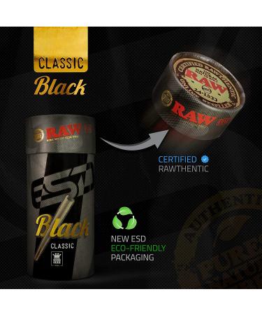 RAW Black Cones King Size 100 Pack - Natural Pre Rolled Rolling Papers with Tips & Packing Tubes | Slow Burning & Extra Fine for Thin, Translucent Paper | 100 Count - Buy Online on GoSupps.com