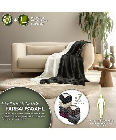 Sinnlein Electric Heating Ceiling 160x120cm - T V S d GS Certified | 9 Temperature Levels | Automatic Switch-Off | Cuddly Blanket for Bed & Sofa | Digital Timer Display - Buy Online on GoSupps.com