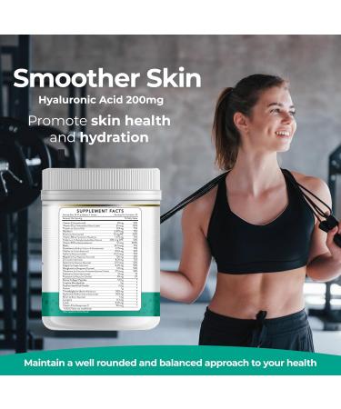 Collagen Peptides + Creatine Monohydrate + Psyllium Husk + Taurine + TMG + Hyaluronic Acid + MultiVitamin & Mineral (30 Servings Unflavored) Unflavored 1.84 Pound (Pack of 1) - Buy Online on GoSupps.com