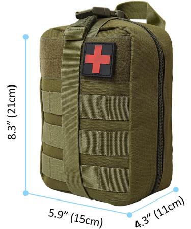 Buy Bituor Waterproof Tactical First Aid Pocket Kit - Molle EMT Pouch for Camping Travel & Adventure (Green) - Buy Online on GoSupps.com