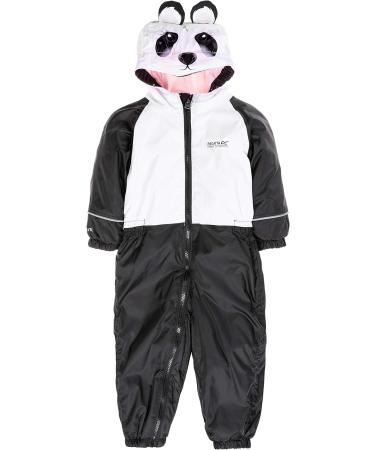 Regatta Children's Mudplay III Insulated Animal All-in-one Suit Size 12-18 - Black/White | Waterproof & Breathable - Buy Online on GoSupps.com