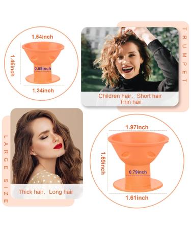 40-Piece Silicone Curlers - Overnight Magic Hair Curlers Without Heat for Long & Short Hair (Orange) - Buy Online on GoSupps.com