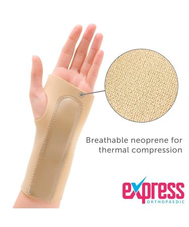 Express Orthopaedic Neoprene Wrist Support Splint for Carpal Tunnel & Arthritis - Small Left (12-15cm) - Buy Online on GoSupps.com