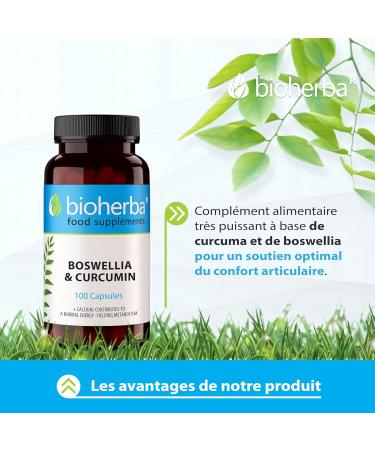Boswellia & Turcumin - 300 Capsules Powerful Natural Dietary Supplement Enriched with Calcium BIOHERBA - Buy Online on GoSupps.com