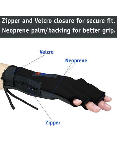 Water Gear Neoprene Fingerless Force Gloves - Black LARGE (50% More Resistance) - Buy Online on GoSupps.com