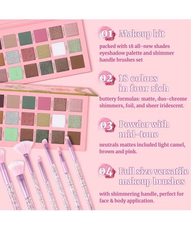 18 Colors Eyeshadow Palette & Brush Set High Pigmented Makeup Kit for Women & Teens | MAGIC SPELL KIT - Buy Online on GoSupps.com