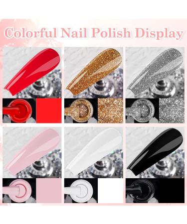 LKE Gel Nail Polish Kit | 72W UV Lamp, 6 Classic Red Colors, Glossy & Matte Top/Base Coat | Manicure DIY Gifts Set for Women - Buy Online on GoSupps.com