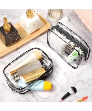 Weewooday 12-Piece Clear Cosmetics Bag Set - Waterproof PVC Zippered Toiletry Carry Pouch for Makeup and Toiletries - Portable Organizer Case for Travel - Black Medium - Buy Online on GoSupps.com