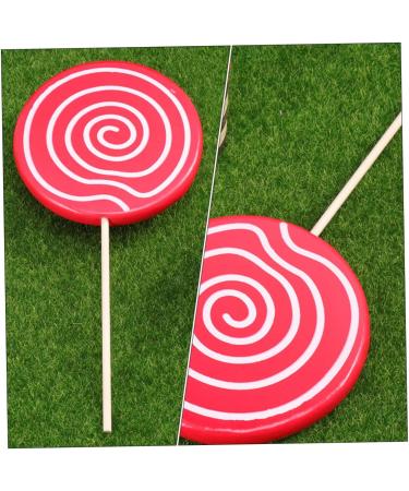Alipis 10 Pcs Giant Candy Fake Candy Decoration Christmas Lollipop Props K ds Toys Rainbow Lollipops Swirl Wedding Props Christmas Lollipop Decorations Fake Food Wooden Child With Hook - Buy Online on GoSupps.com