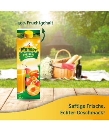 Pfanner Apricot Nectar 2L - Delicious Fruit Drink with 40% Apricot Content | Buy Internationally - Buy Online on GoSupps.com