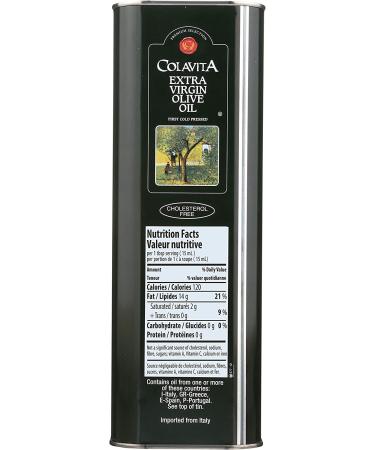 Colavita Extra Virgin Olive Oil 3L Tin - Premium Quality Olive Oil (101.4 Fl Oz) - Buy Online on GoSupps.com