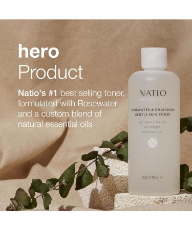 Natio Australia Aromatherapy Rosewater & Chamomile Skin Toner - Alcohol-Free Gentle Face Toner for Oily Dry & Sensitive Skin - 8.4 oz - Buy Online on GoSupps.com