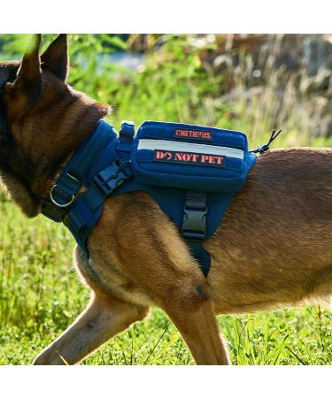 Oneigris Dog Feed Bag - 2 Pack Large Space Reflective Stripes for Tactical Training & Walking - Blue - Buy Online on GoSupps.com