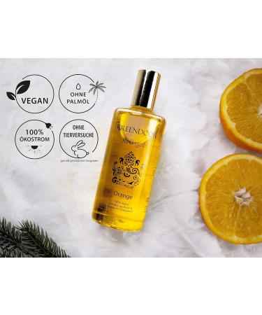 Greenendoor Orange Massage Oil 100ml | Pure Organic Jojoba & Natural Orange Oil | Relaxation & Stretch Mark Care | Natural Cosmetics Gift - Buy Online on GoSupps.com