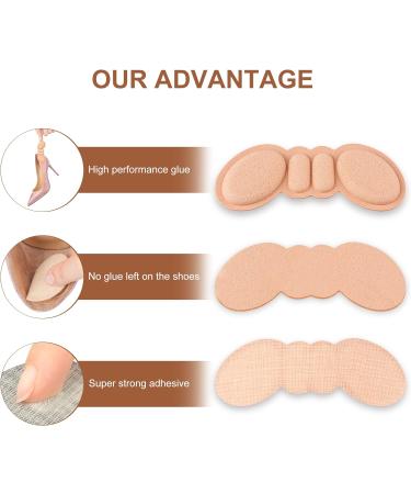 Heel Pads for Big Shoes - 4 Pairs Foamed Cotton Heel Cushions for Pain Relief & Comfort | Improved Fit (Rosybrown + Black - Buy Online on GoSupps.com