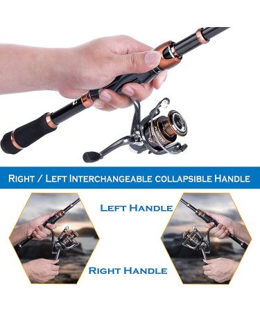 PLUSINNO Fishing Rod and Reel Combos  Bronze Warrior Toray 24-Ton Carbon Matrix Telescopic Fishing Rod Pole  12 +1 Shielded Bearings Stainless Steel BB Spinning Reel  Travel Freshwater Fishing Gear Fishing rod+reel(No Lure - Buy Online on GoSupps.com