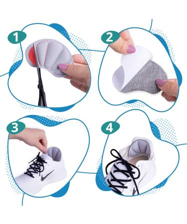 Buy Sulpo 4 Pairs Heel Cushions - Comfortable Sponge Heel Pillows for Protection & Friction Relief - Shoe Repair Heel Savers for Oversized Shoes - Gray - Buy Online on GoSupps.com