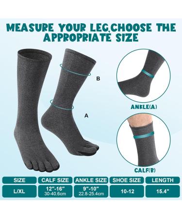Blosssound Arthritis Compression Socks - 3 Pairs of Five Toe Pain Relief Socks for Men & Women | Swelling & Circulation Support - Buy Online on GoSupps.com