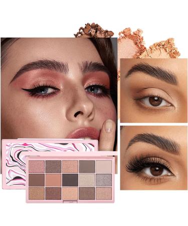 Shimmer Eyeshadow | Shimmering Glittering Eyeshadow Compact Face Makeup for Women for Gathering Dating Traveling Home Working Shopping Pochy 02# - Buy Online on GoSupps.com