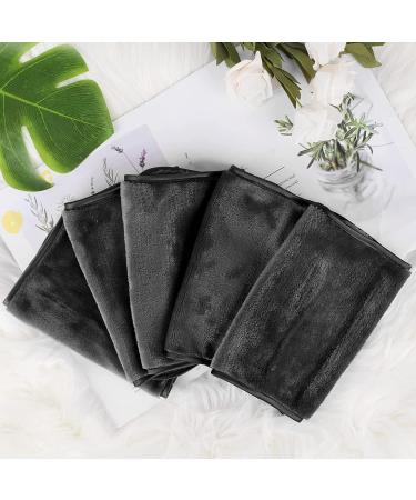 Reusable Microfiber Makeup Remover Cloth (5-Pack) | Soft & Absorbent Face Cleansing Towel | Gentle Eye Makeup Eraser | Safe for All Skin Types | Gray - Buy Online on GoSupps.com