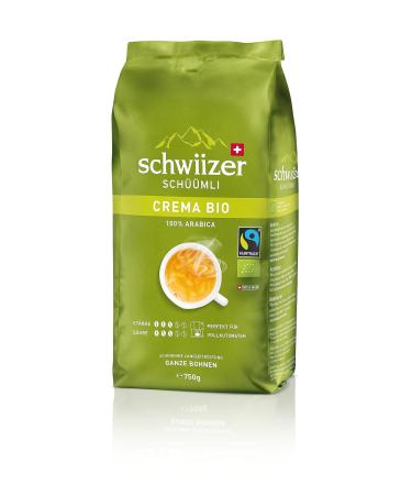 Buy Schwiizer Sch mli Crema Organic Bean Coffee 750g - Fairtrade Medium Roast Intensity 3/5 - Shop Internationally - Buy Online on GoSupps.com