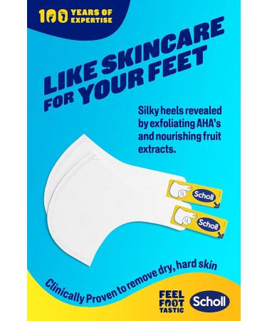 Scholl ExpertCare Exfoliating Heel Peel Foot Mask - Visibly Softer Heels - 1 Pair - Buy Online on GoSupps.com