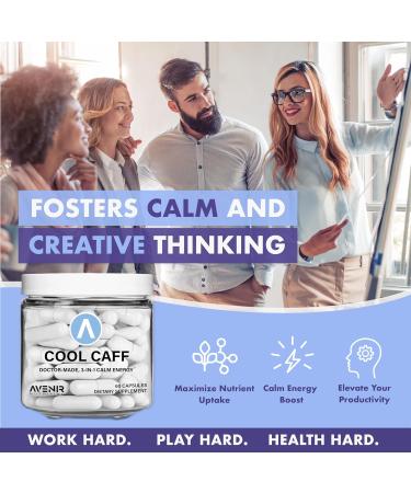 Buy Cool Caff Energy Supplements - L Theanine & Caffeine for Energy & Focus | Pre Workout for Men & Women | 60 Capsules - Buy Online on GoSupps.com
