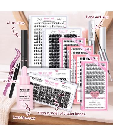 Buy 72 Pcs Cluster Lash Extensions | Volume Eyelashes with Super Thin Band - DIY Individual Lashes (C Curl 18mm - Buy Online on GoSupps.com