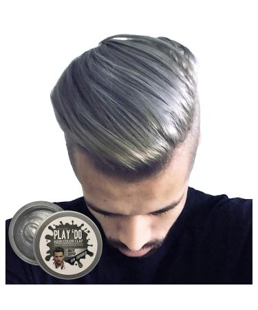 Play Do Temporary Hair Color - Gray Hair Wax & Clay for Men | Silver Hair Pomade | 1.8 oz - Buy Online on GoSupps.com