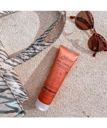 Elifexir Piel Canela. Tan Accelerator Gel | Tan Activator | Intense Natural & Long-lasting | Self-Tanning Melanin Activator | Monoi Tahiti and Shea SPF30 Waterproof 150ml - Buy Online on GoSupps.com