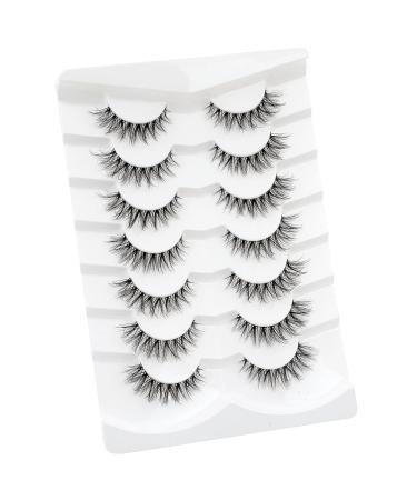 Buy 3D Clear Band Mink Eyelashes - Natural Cat Eye Wispy Reusable 7 Pairs (Happy Heartbeat No.218) - Shop Internationally! - Buy Online on GoSupps.com