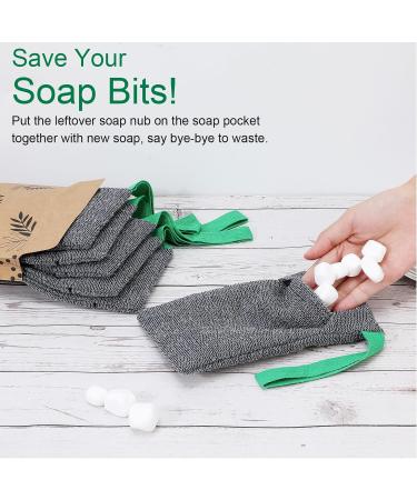 Phogary 6-Pack Exfoliating Soap Bags | Nylon Soap Pouches for Solid & Liquid Soap | Premium Quick-Dry Shower Accessories (Gray Black) - Buy Online on GoSupps.com