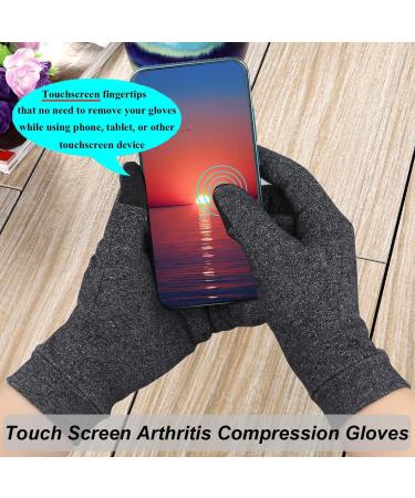 2 Pairs Full Finger Arthritis Gloves for Pain Compression Gloves for Women Men Carpal Tunnel Rheumatoid Arthritis Hand Support - Relief for Joint Pain - Touchscreen Glove for Typing Work (Medium) Medium Black - Buy Online on GoSupps.com