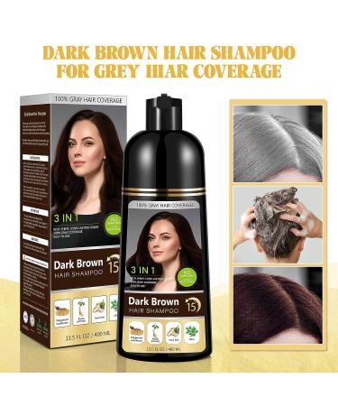 YourTone Natural Dark Brown Hair Color Shampoo | Hair Dye 3 in 1 for Men & Women | Ammonia Free & Long Lasting - 16.90 Fl Oz - Buy Online on GoSupps.com