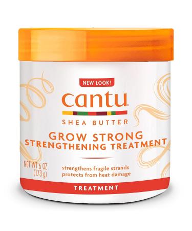 Cantu Coconut Oil Shine & Hold Mist with Shea Butter for Natural Hair 8 fl oz & Grow Strong Strengthening Treatment with Shea Butter 6 oz Bundle - Buy Online on GoSupps.com