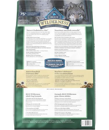 Blue Buffalo Wilderness More Meat & Wholesome Grains Natural Dry Dog Food Duck 24lb & Wilderness High Protein Grain Free Natural Adult Dry Cat Food Salmon 4.9 Kg Bag - Large Bag Kibble FOOD + PET_FOOD 840243127399 More Meat Wholesome Grains - Buy Online on GoSupps.com