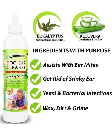 Vet Recommended Dog Ear Cleanser with Aloe Vera (8oz) - Made in USA | Effective Cleaner for Yeast Infection - Buy Online on GoSupps.com