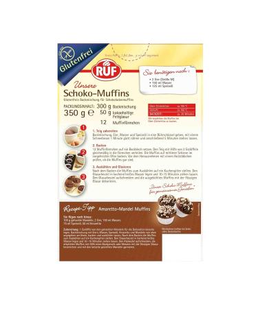 Gluten-Free Chocolate Muffins with Cocoa Glaze - 8 Pack | Perfect Treat for Celiac Disease | 12 Paper Shapes Included - Buy Online on GoSupps.com
