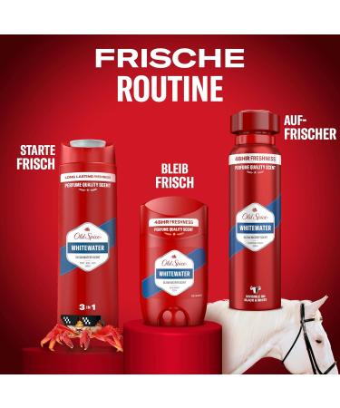 Old Spice WhiteWater 3-in-1 Shower Gel & Shampoo for Men | Fresh Lemon Sandalwood & Amber | 250ml - Long-Lasting Clean | International Shipping Available - Buy Online on GoSupps.com