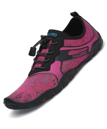 SAGUARO Men's Water Shoes Quick Dry Anti-Slip Womens Aqua Shoes for Swiming Walking Surfing 8 Women/6.5 Men C Pink