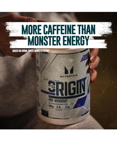 Myprotein Origin Pre-Workout Powder Blue Raspberry 30 Servings | 6g L-Citrulline Malate 3.2g Beta-Alanine 300mg of Caffeine | High-Performance Preworkout for Strength Pump & Endurance - Buy Online on GoSupps.com