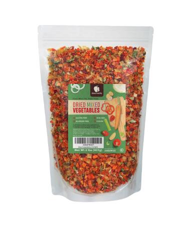 Gourmanity 2 lb Dehydrated Mixed Vegetables, All Natural, Gluten Free & Allergen Free, Dried Vegetable Soup Mix, Dried Ramen Vegetables, Dried Vegetables For Soup, Vegetable Soup Mix Dried Kosher 2.0 Pounds