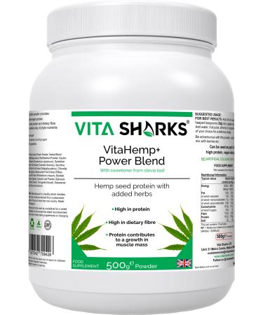 VitaHemp+ Power Blend Workout Drink |Vegan Hemp Seed Protein Shake Powder with Phyto-nutrients Essential Amino Acids Vitamin C & Fibre. Appetite Suppressant Reduces Bloating & Flatulence