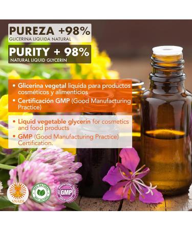Snadi Bio Vegetable Liquid Glycerin 500ml - 98% Pure | GMP Certified | Natural Cosmetics & Hair Care | Eco-Friendly | Perfect for Skin Hair & Hands - Buy Online on GoSupps.com